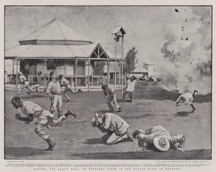 Het alarmbel luiden, een alledaags tafereel op de markt in Mafeking